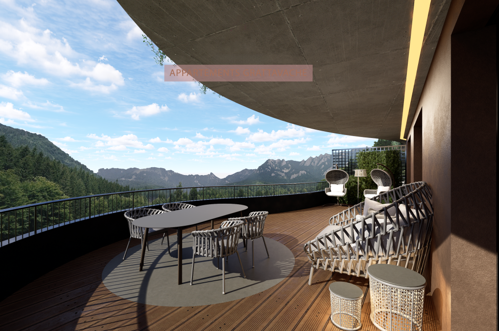 Apartments in Grattavache - balcony and view