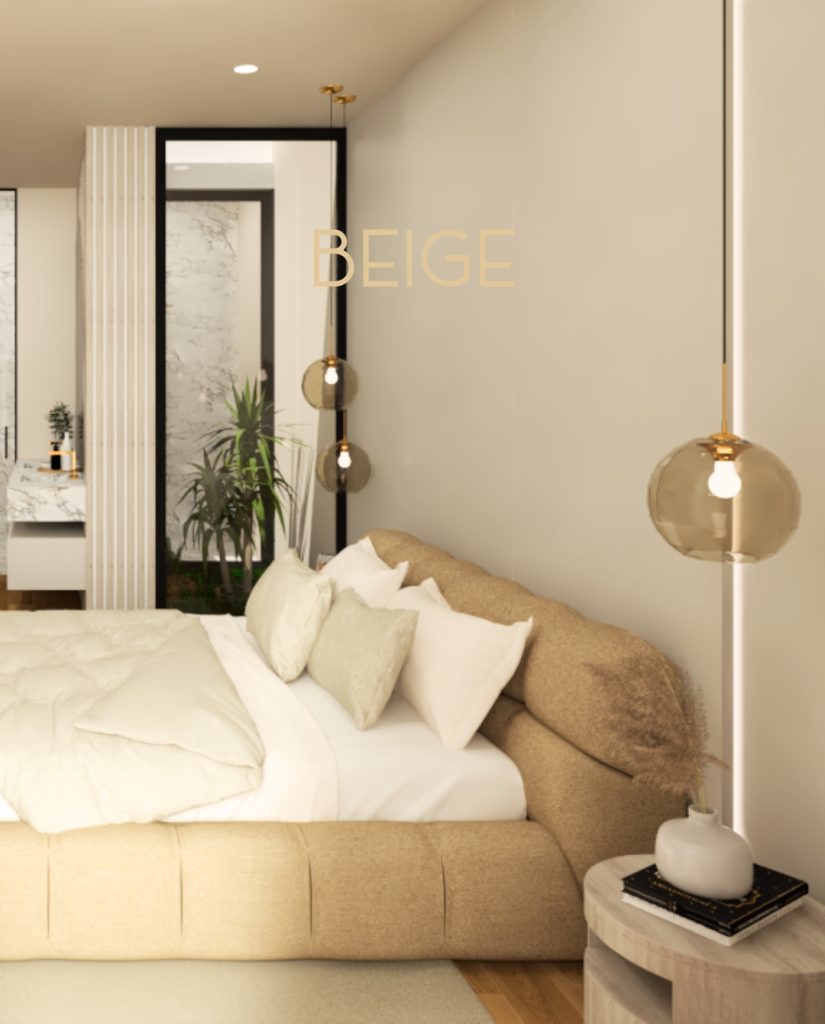 Beige in the bedroom, a clean environment
